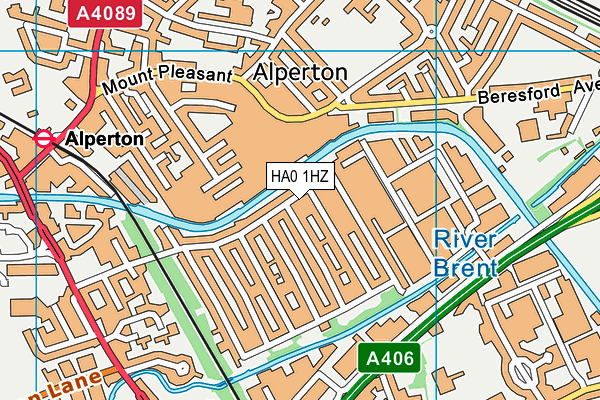 HA0 1HZ map - OS VectorMap District (Ordnance Survey) HA0 1HZ map - OS VectorMap District (Ordnance Survey)