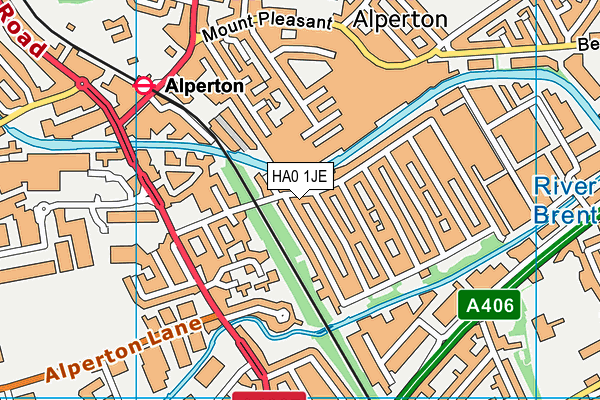 HA0 1JE map - OS VectorMap District (Ordnance Survey) HA0 1JE map - OS VectorMap District (Ordnance Survey)