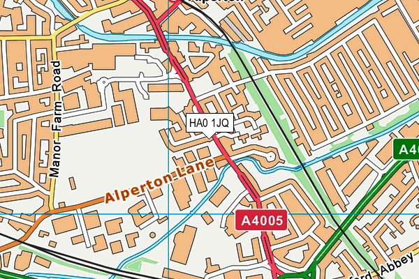 HA0 1JQ map - OS VectorMap District (Ordnance Survey) HA0 1JQ map - OS VectorMap District (Ordnance Survey)