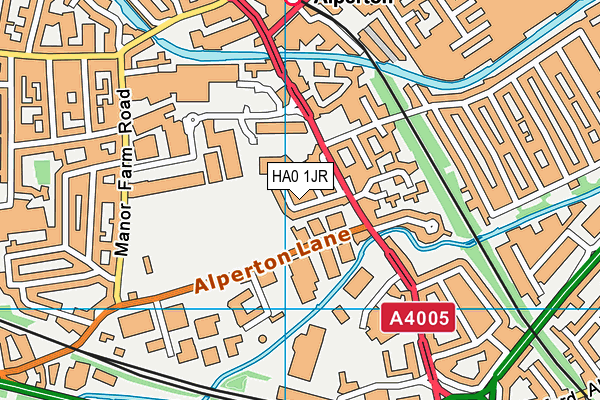 HA0 1JR map - OS VectorMap District (Ordnance Survey)