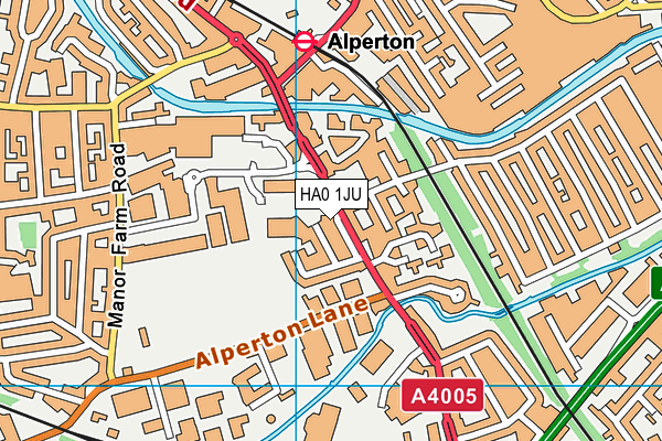 HA0 1JU map - OS VectorMap District (Ordnance Survey) HA0 1JU map - OS VectorMap District (Ordnance Survey)