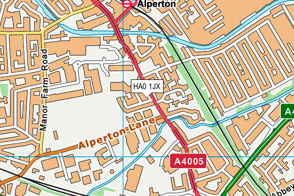 HA0 1JX map - OS VectorMap District (Ordnance Survey) HA0 1JX map - OS VectorMap District (Ordnance Survey)