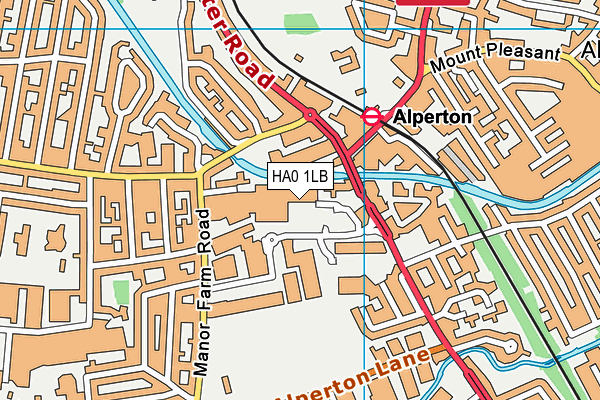 HA0 1LB map - OS VectorMap District (Ordnance Survey) HA0 1LB map - OS VectorMap District (Ordnance Survey)