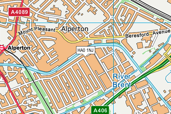 HA0 1NJ map - OS VectorMap District (Ordnance Survey) HA0 1NJ map - OS VectorMap District (Ordnance Survey)