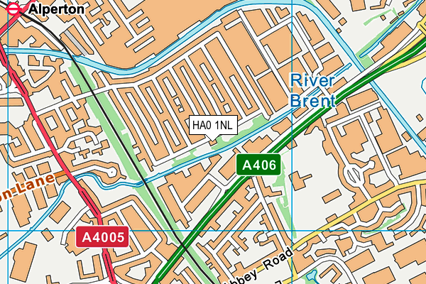 HA0 1NL map - OS VectorMap District (Ordnance Survey) HA0 1NL map - OS VectorMap District (Ordnance Survey)