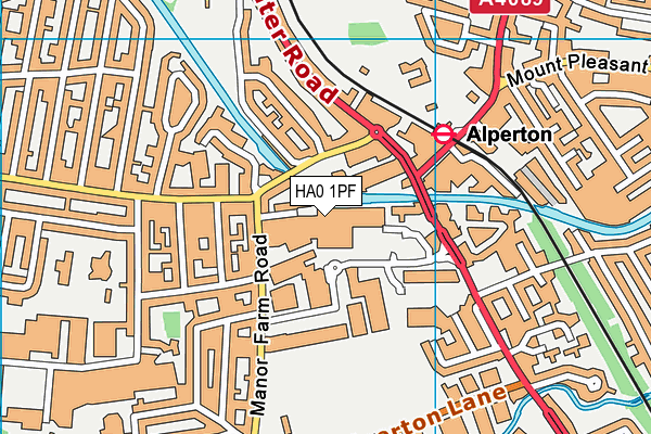 HA0 1PF map - OS VectorMap District (Ordnance Survey) HA0 1PF map - OS VectorMap District (Ordnance Survey)