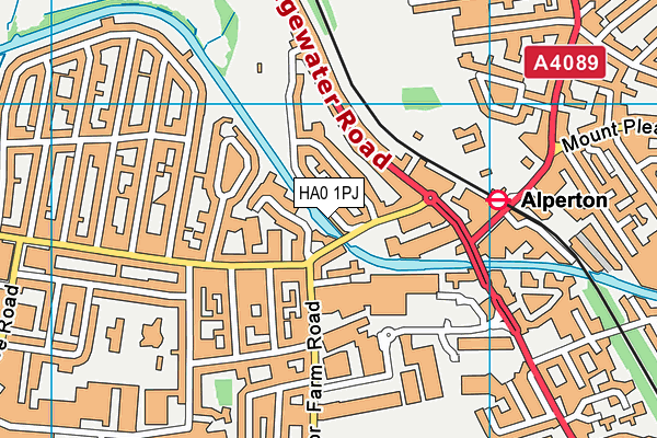 HA0 1PJ map - OS VectorMap District (Ordnance Survey) HA0 1PJ map - OS VectorMap District (Ordnance Survey)