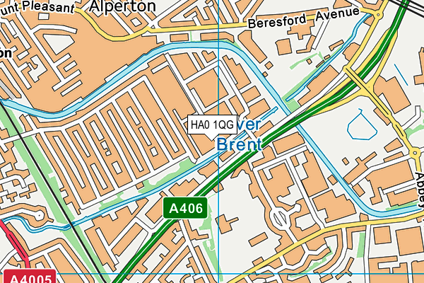 HA0 1QG map - OS VectorMap District (Ordnance Survey) HA0 1QG map - OS VectorMap District (Ordnance Survey)
