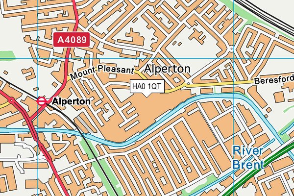 HA0 1QT map - OS VectorMap District (Ordnance Survey) HA0 1QT map - OS VectorMap District (Ordnance Survey)