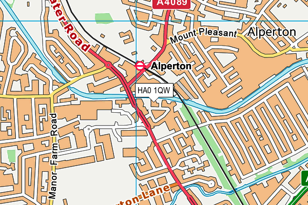 HA0 1QW map - OS VectorMap District (Ordnance Survey) HA0 1QW map - OS VectorMap District (Ordnance Survey)