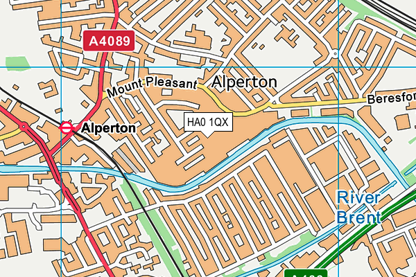 HA0 1QX map - OS VectorMap District (Ordnance Survey) HA0 1QX map - OS VectorMap District (Ordnance Survey)