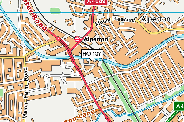 HA0 1QY map - OS VectorMap District (Ordnance Survey) HA0 1QY map - OS VectorMap District (Ordnance Survey)