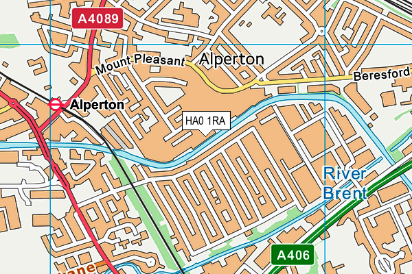 HA0 1RA map - OS VectorMap District (Ordnance Survey) HA0 1RA map - OS VectorMap District (Ordnance Survey)