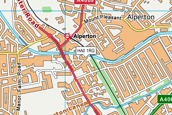 HA0 1RG map - OS VectorMap District (Ordnance Survey) HA0 1RG map - OS VectorMap District (Ordnance Survey)