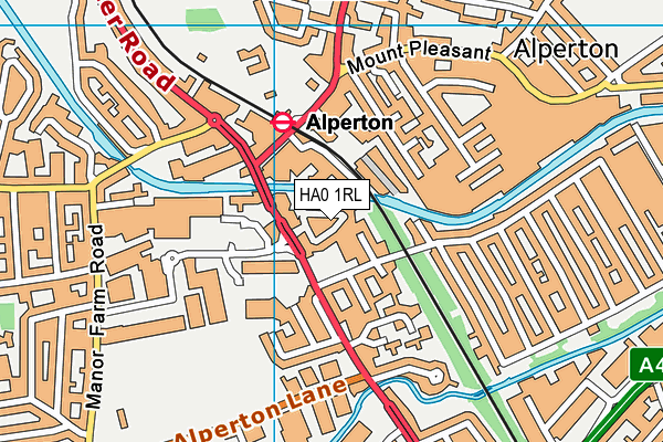 HA0 1RL map - OS VectorMap District (Ordnance Survey) HA0 1RL map - OS VectorMap District (Ordnance Survey)