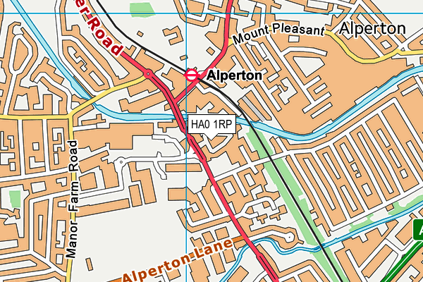 HA0 1RP map - OS VectorMap District (Ordnance Survey) HA0 1RP map - OS VectorMap District (Ordnance Survey)