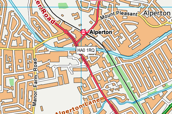 HA0 1RQ map - OS VectorMap District (Ordnance Survey) HA0 1RQ map - OS VectorMap District (Ordnance Survey)