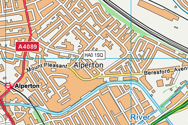 HA0 1SQ map - OS VectorMap District (Ordnance Survey) HA0 1SQ map - OS VectorMap District (Ordnance Survey)