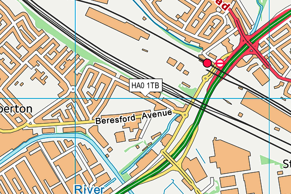 HA0 1TB map - OS VectorMap District (Ordnance Survey) HA0 1TB map - OS VectorMap District (Ordnance Survey)