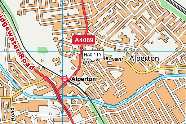 HA0 1TY map - OS VectorMap District (Ordnance Survey) HA0 1TY map - OS VectorMap District (Ordnance Survey)