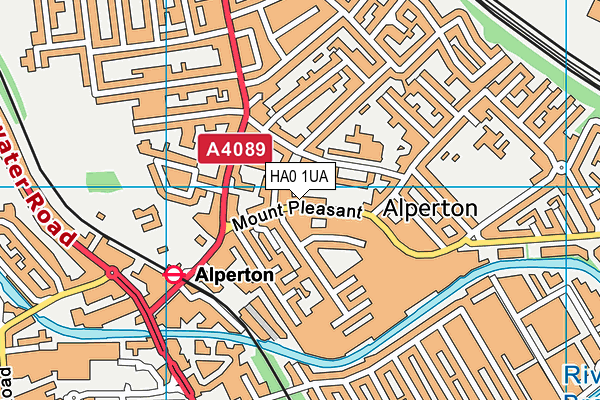 HA0 1UA map - OS VectorMap District (Ordnance Survey)