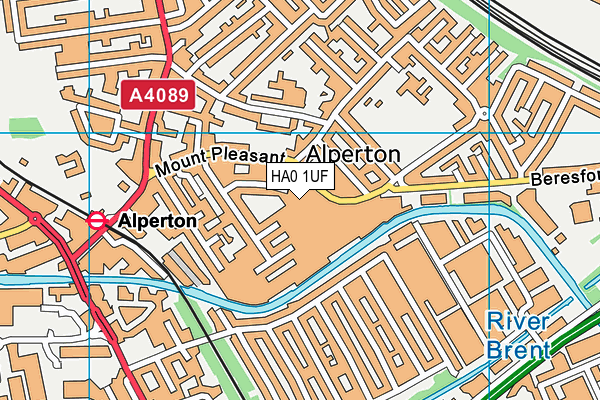 HA0 1UF map - OS VectorMap District (Ordnance Survey) HA0 1UF map - OS VectorMap District (Ordnance Survey)