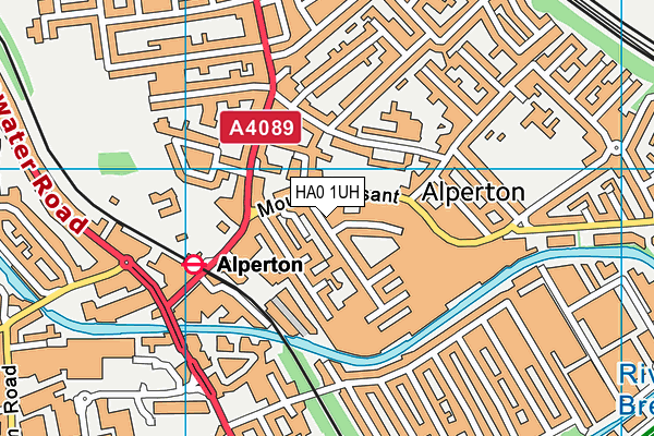 HA0 1UH map - OS VectorMap District (Ordnance Survey)