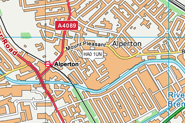 HA0 1UN map - OS VectorMap District (Ordnance Survey)