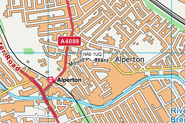 HA0 1UQ map - OS VectorMap District (Ordnance Survey)