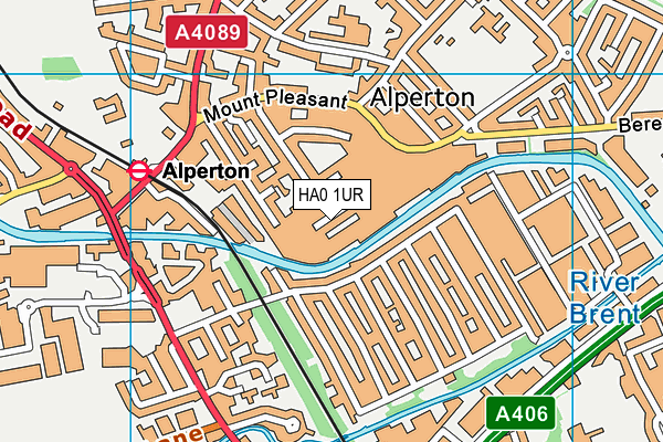 HA0 1UR map - OS VectorMap District (Ordnance Survey) HA0 1UR map - OS VectorMap District (Ordnance Survey)