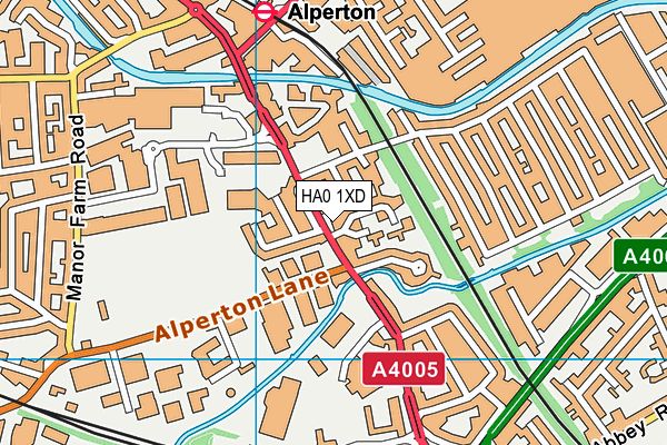 HA0 1XD map - OS VectorMap District (Ordnance Survey) HA0 1XD map - OS VectorMap District (Ordnance Survey)