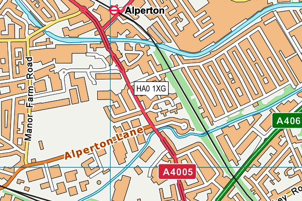 HA0 1XG map - OS VectorMap District (Ordnance Survey) HA0 1XG map - OS VectorMap District (Ordnance Survey)