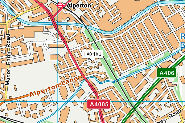 HA0 1XU map - OS VectorMap District (Ordnance Survey) HA0 1XU map - OS VectorMap District (Ordnance Survey)