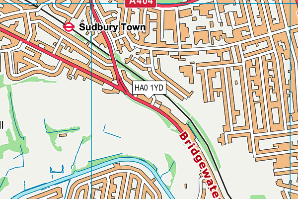 HA0 1YD map - OS VectorMap District (Ordnance Survey) HA0 1YD map - OS VectorMap District (Ordnance Survey)