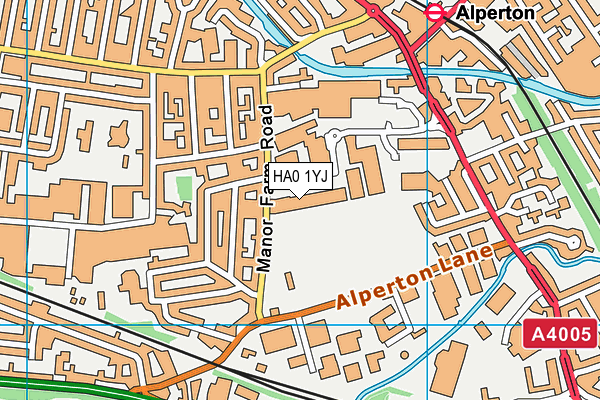 HA0 1YJ map - OS VectorMap District (Ordnance Survey) HA0 1YJ map - OS VectorMap District (Ordnance Survey)