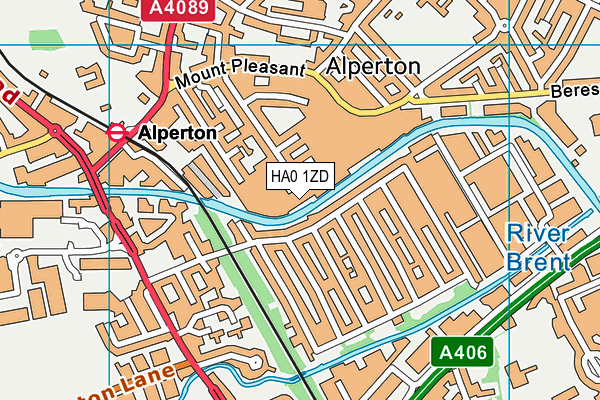 HA0 1ZD map - OS VectorMap District (Ordnance Survey) HA0 1ZD map - OS VectorMap District (Ordnance Survey)