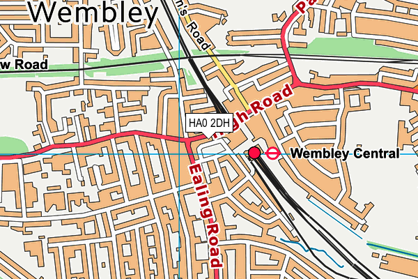 HA0 2DH map - OS VectorMap District (Ordnance Survey) HA0 2DH map - OS VectorMap District (Ordnance Survey)