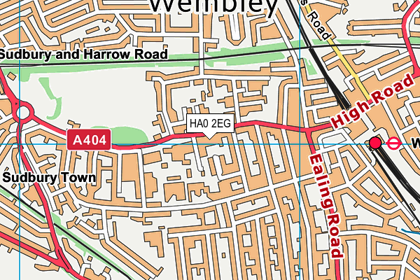HA0 2EG map - OS VectorMap District (Ordnance Survey) HA0 2EG map - OS VectorMap District (Ordnance Survey)