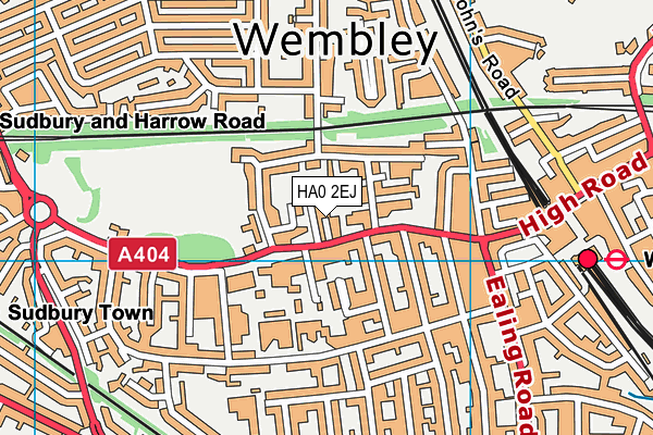 HA0 2EJ map - OS VectorMap District (Ordnance Survey) HA0 2EJ map - OS VectorMap District (Ordnance Survey)