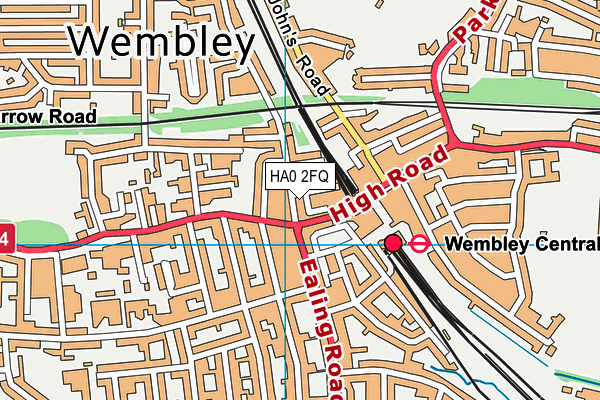 HA0 2FQ map - OS VectorMap District (Ordnance Survey) HA0 2FQ map - OS VectorMap District (Ordnance Survey)