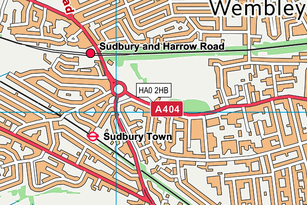 HA0 2HB map - OS VectorMap District (Ordnance Survey) HA0 2HB map - OS VectorMap District (Ordnance Survey)