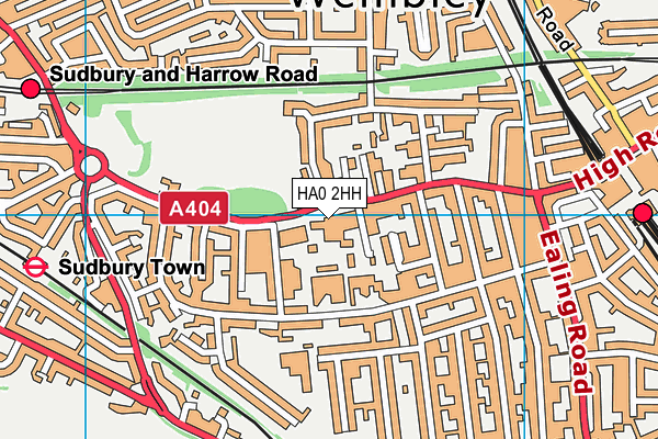 HA0 2HH map - OS VectorMap District (Ordnance Survey) HA0 2HH map - OS VectorMap District (Ordnance Survey)