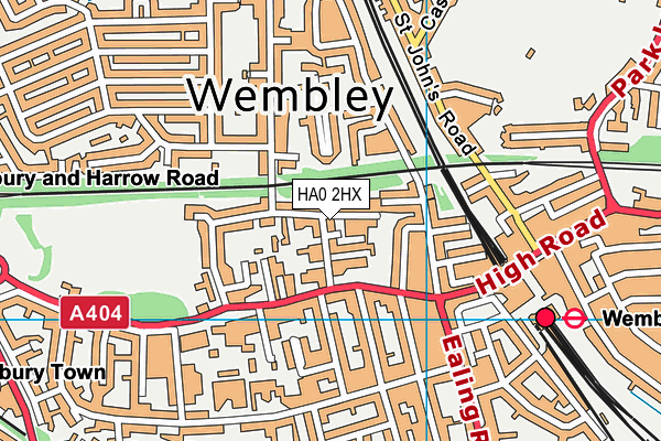 HA0 2HX map - OS VectorMap District (Ordnance Survey) HA0 2HX map - OS VectorMap District (Ordnance Survey)