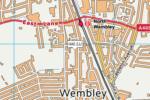 HA0 2JJ map - OS VectorMap District (Ordnance Survey) HA0 2JJ map - OS VectorMap District (Ordnance Survey)