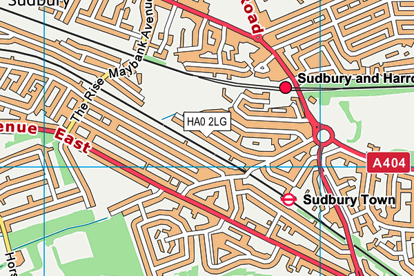 HA0 2LG map - OS VectorMap District (Ordnance Survey) HA0 2LG map - OS VectorMap District (Ordnance Survey)