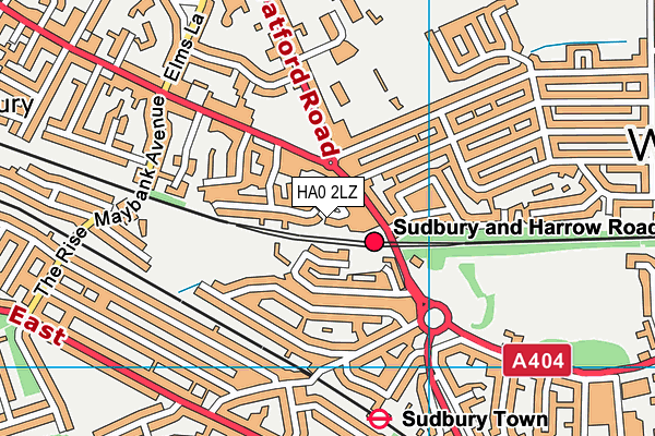 HA0 2LZ map - OS VectorMap District (Ordnance Survey) HA0 2LZ map - OS VectorMap District (Ordnance Survey)