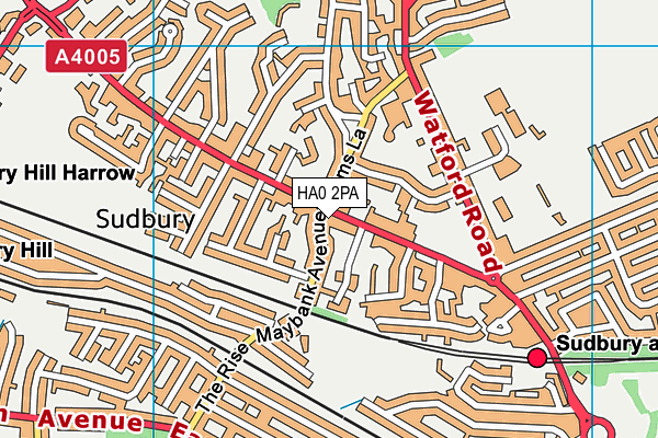 HA0 2PA map - OS VectorMap District (Ordnance Survey) HA0 2PA map - OS VectorMap District (Ordnance Survey)