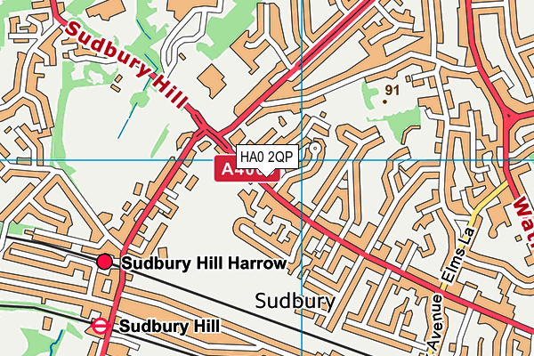 HA0 2QP map - OS VectorMap District (Ordnance Survey) HA0 2QP map - OS VectorMap District (Ordnance Survey)