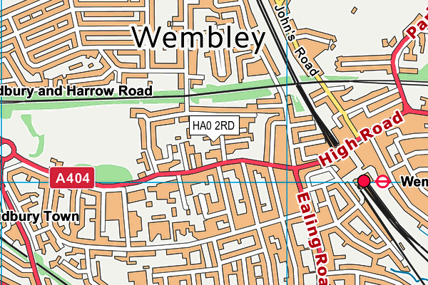 HA0 2RD map - OS VectorMap District (Ordnance Survey) HA0 2RD map - OS VectorMap District (Ordnance Survey)