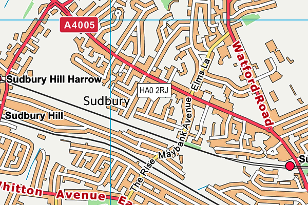 HA0 2RJ map - OS VectorMap District (Ordnance Survey) HA0 2RJ map - OS VectorMap District (Ordnance Survey)